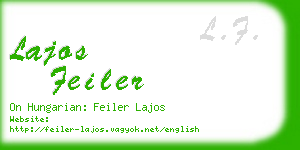 lajos feiler business card